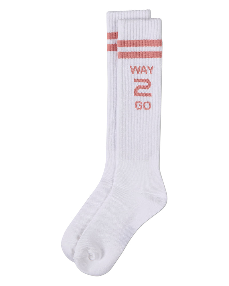 Girls "Way 2 Go" Cotton Blend Knee High Athletic Sock