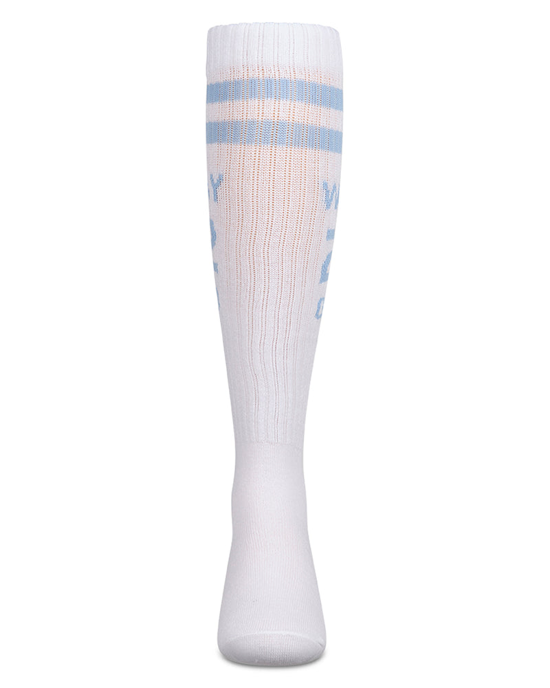 Girls "Way 2 Go" Cotton Blend Knee High Athletic Sock