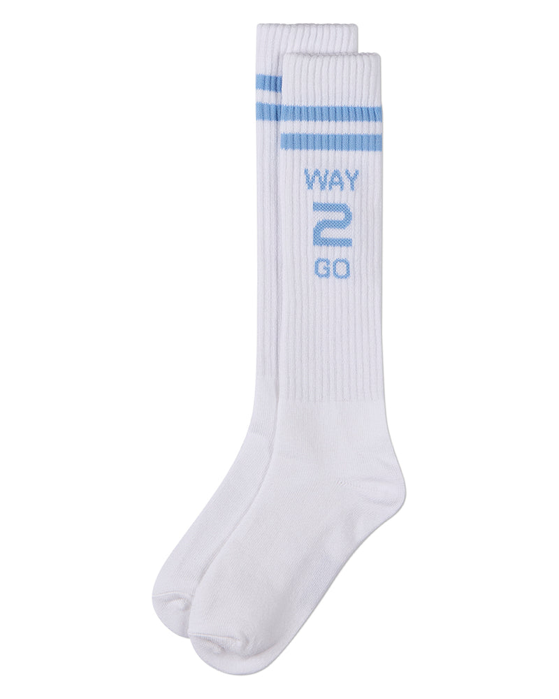 Girls "Way 2 Go" Cotton Blend Knee High Athletic Sock