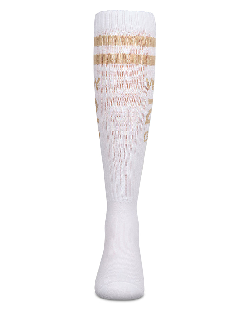 Girls "Way 2 Go" Cotton Blend Knee High Athletic Sock