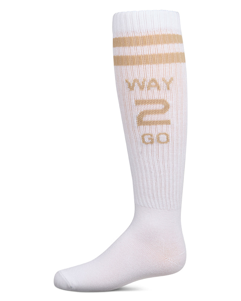 Girls "Way 2 Go" Cotton Blend Knee High Athletic Sock