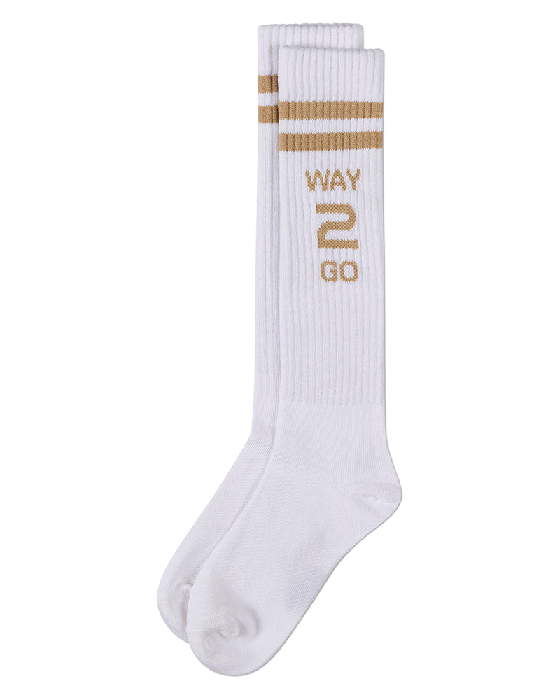 Girls "Way 2 Go" Cotton Blend Knee High Athletic Sock