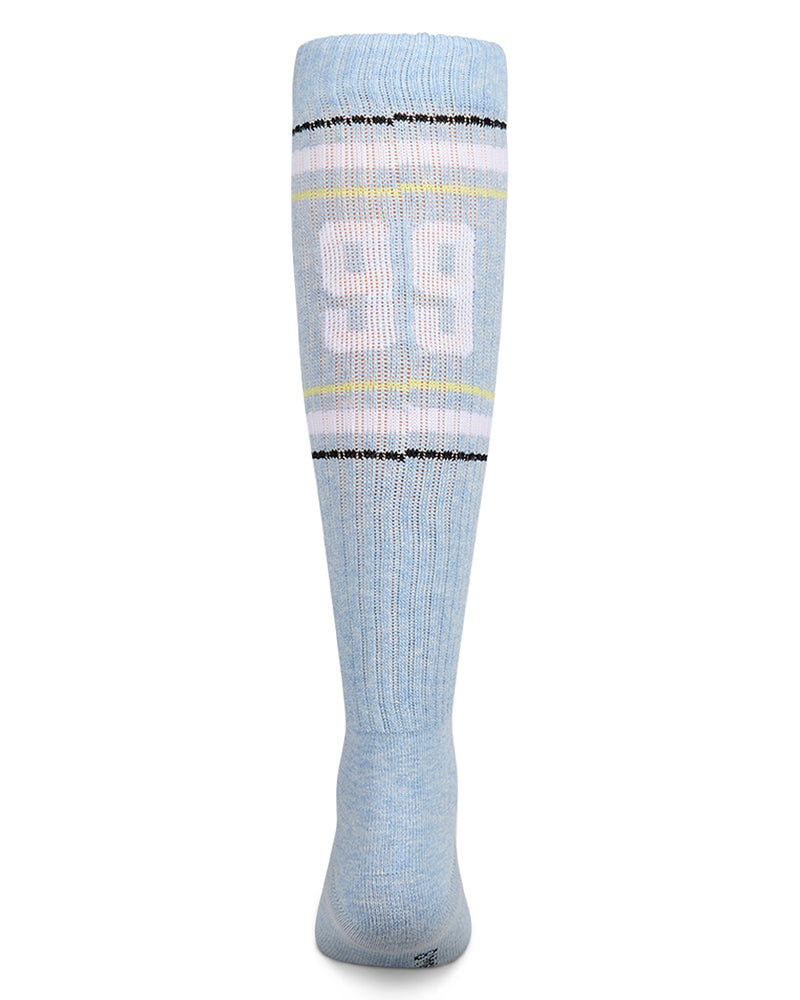 Girls 99 Graphic Varsity Stripe Cotton Blend Knee Sock