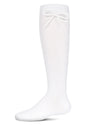 Girls' Ribbed Bow Knee-High Socks : Color: White
