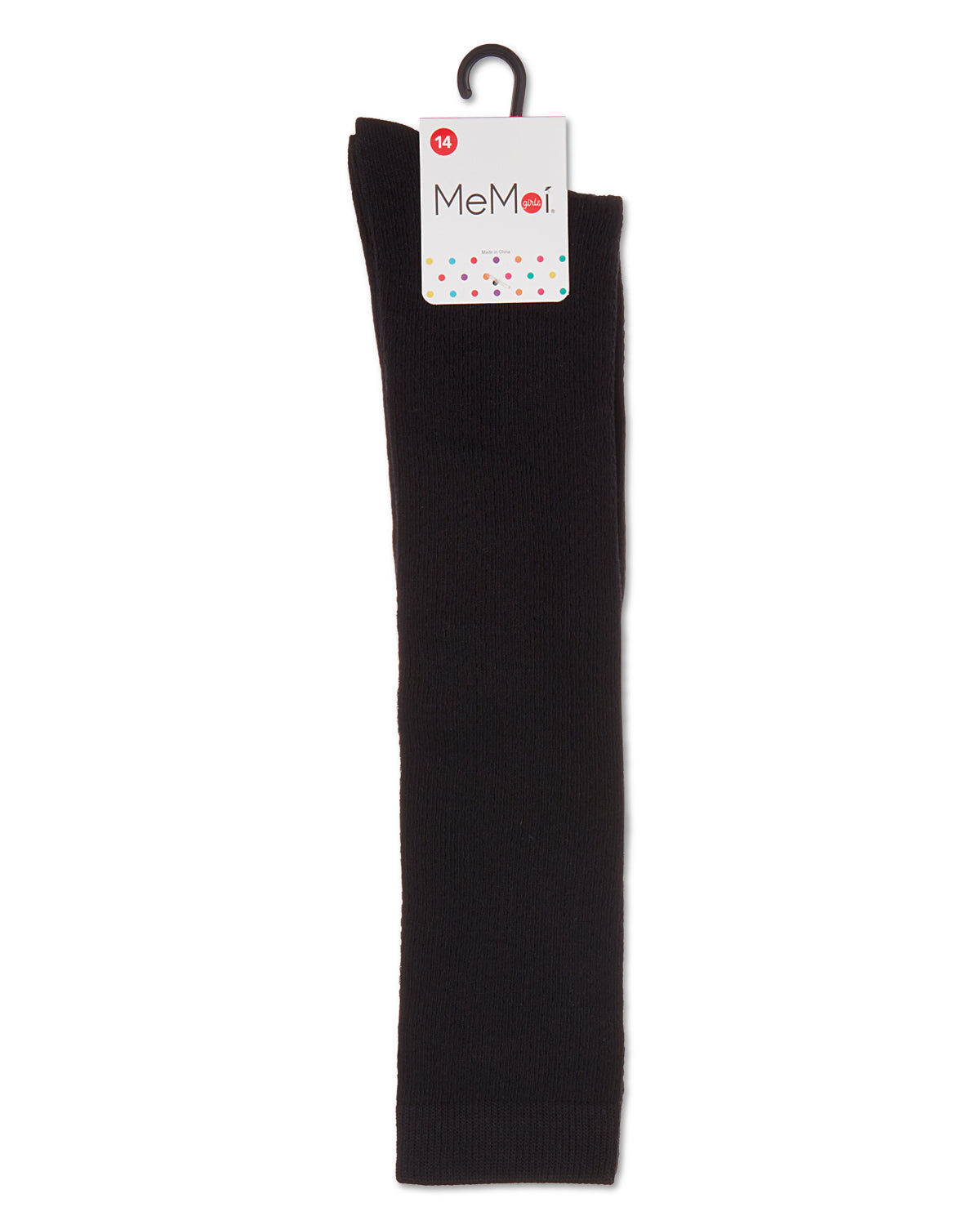 Girls' Pointelle Dot Knee High Socks : Color: Black