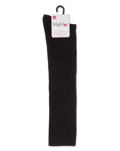Girls' Pointelle Dot Knee High Socks : Color: Black