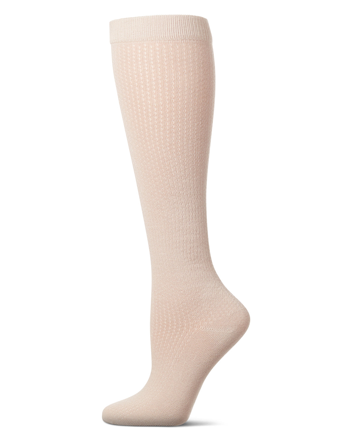 Girls' Pointelle Dot Knee High Socks : Color: Latte