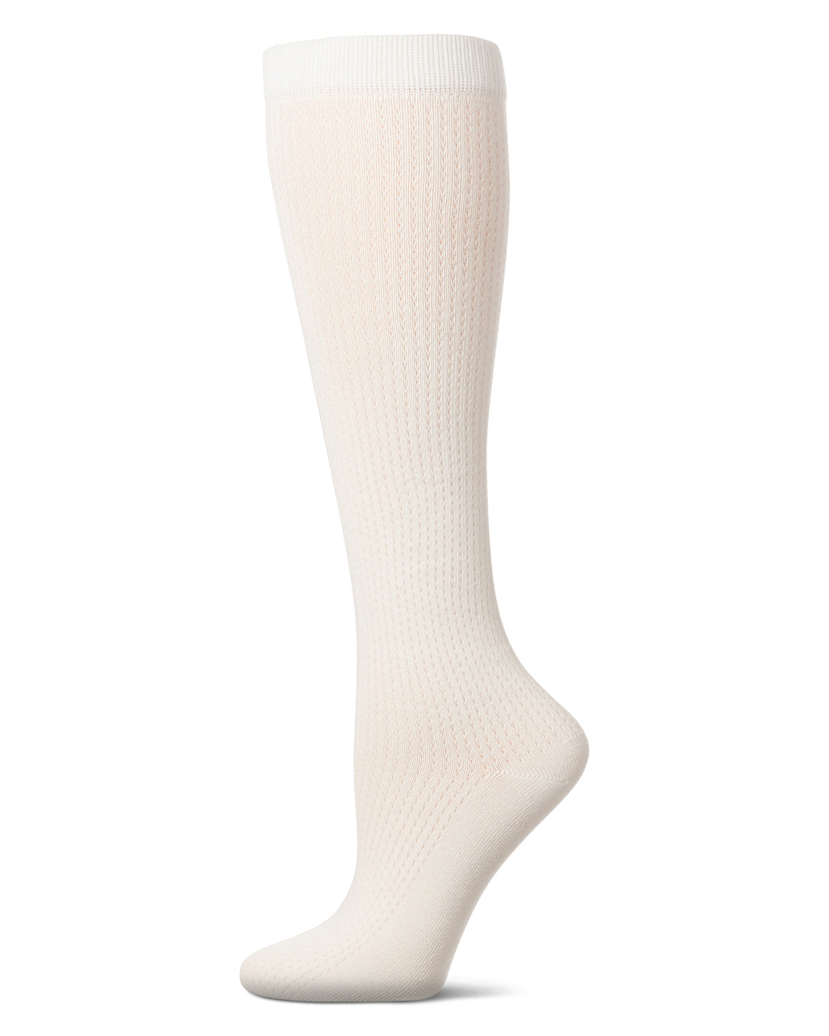 Girls' Pointelle Dot Knee High Socks : Color: Winter White