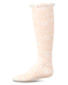 Girls Floral Lace Mesh Knee High Sock : Color: Winter White