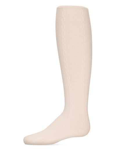 Girls' Pique Chain Pima Cotton Tights : Color: Latte