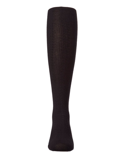 Girls Ribbed Cotton Rich Multi-Arrow-Patterned Tights : Color: Black