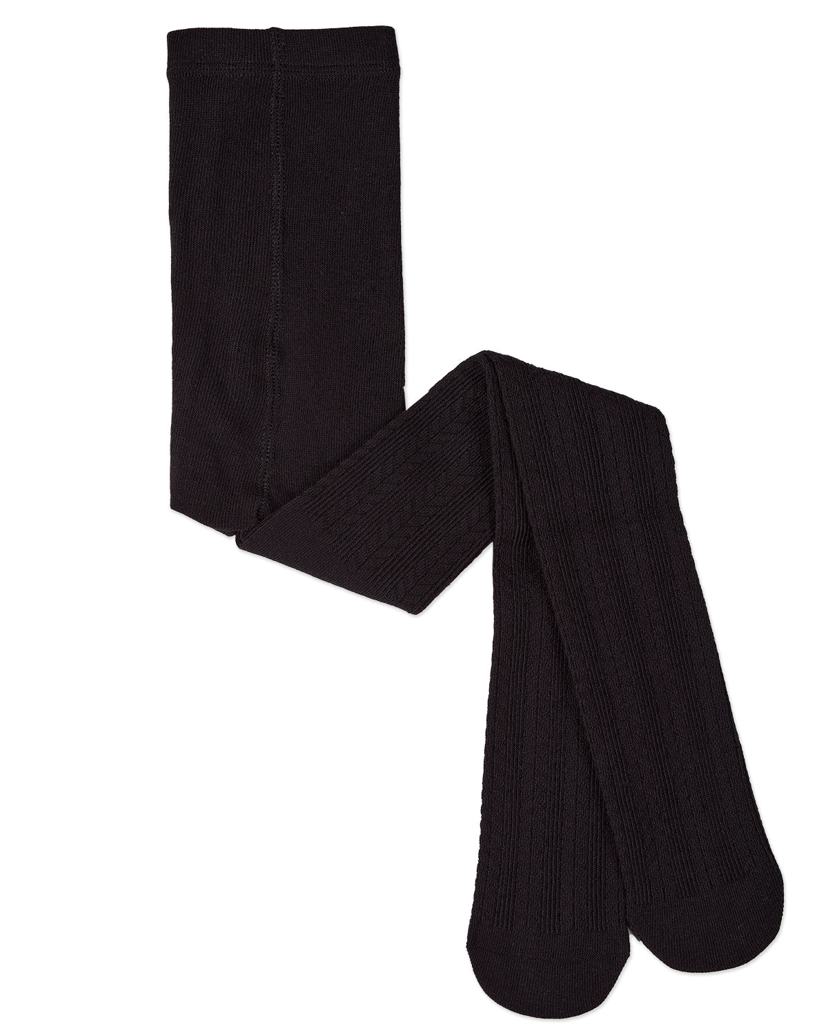 Girls Ribbed Cotton Rich Multi-Arrow-Patterned Tights : Color: Black