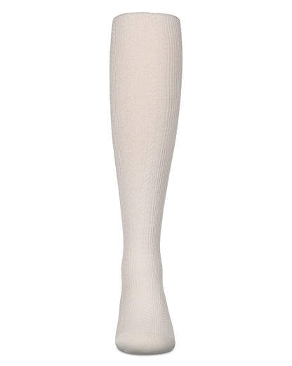 Girls Ribbed Cotton Rich Multi-Arrow-Patterned Tights : Color: Black