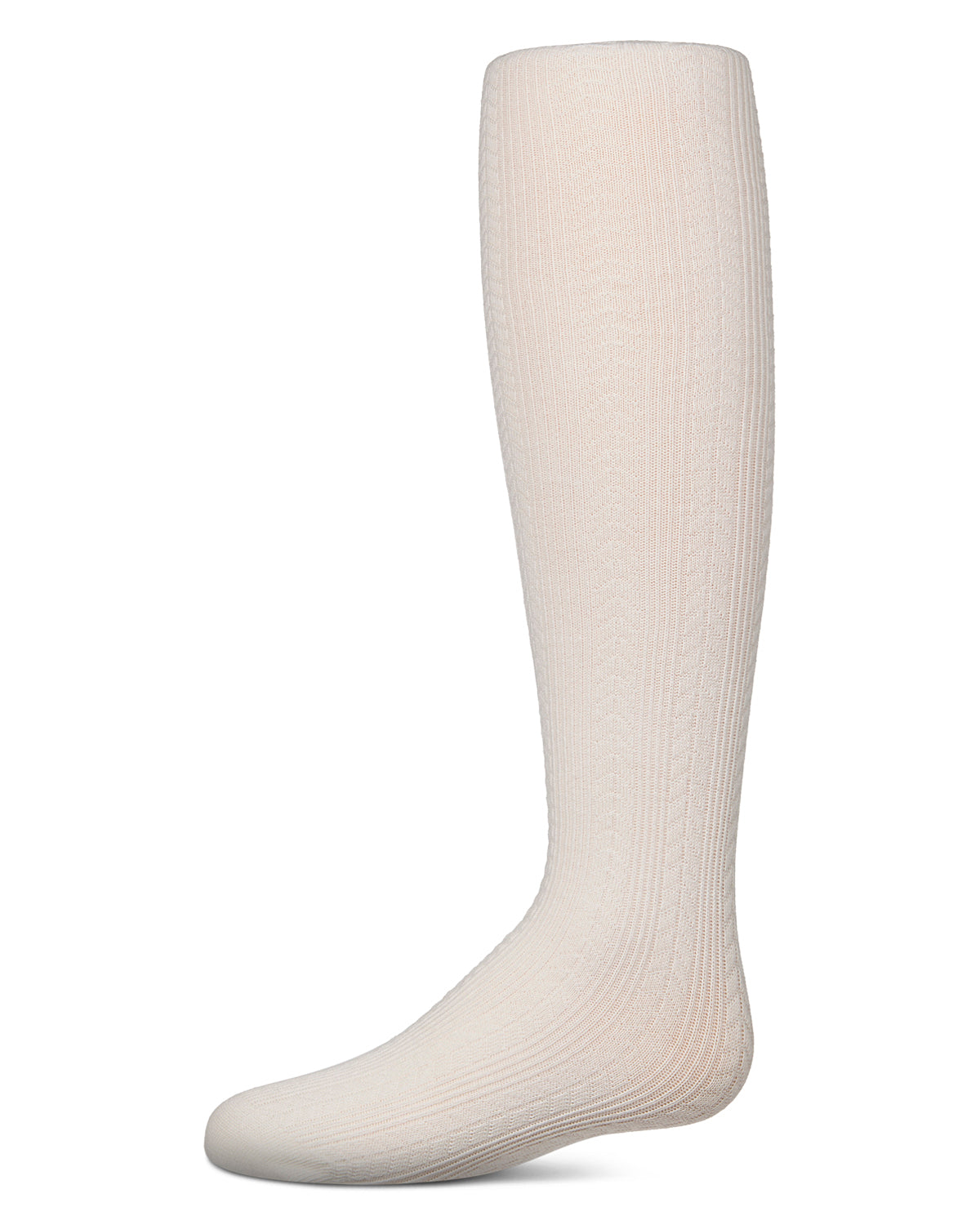 Girls Ribbed Cotton Rich Multi-Arrow-Patterned Tights : Color: Winter White