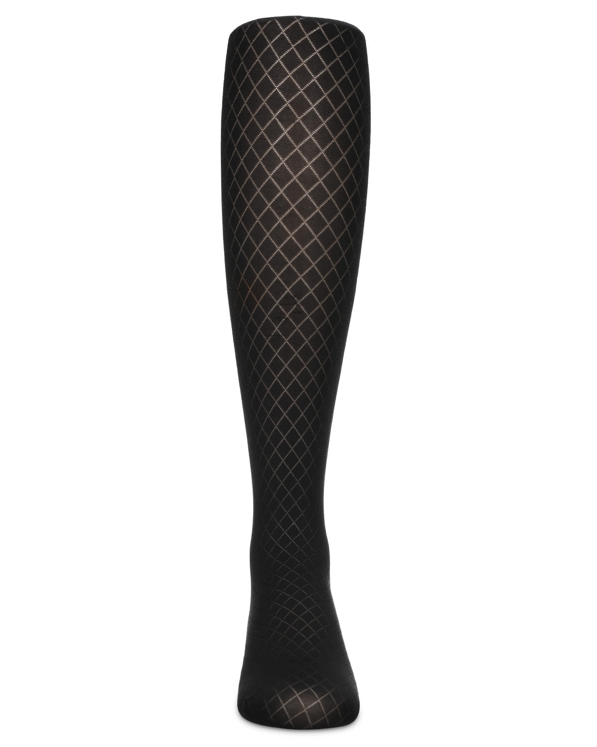 Girls' Diamond Semi Opaque Nylon Tights : Color: Black