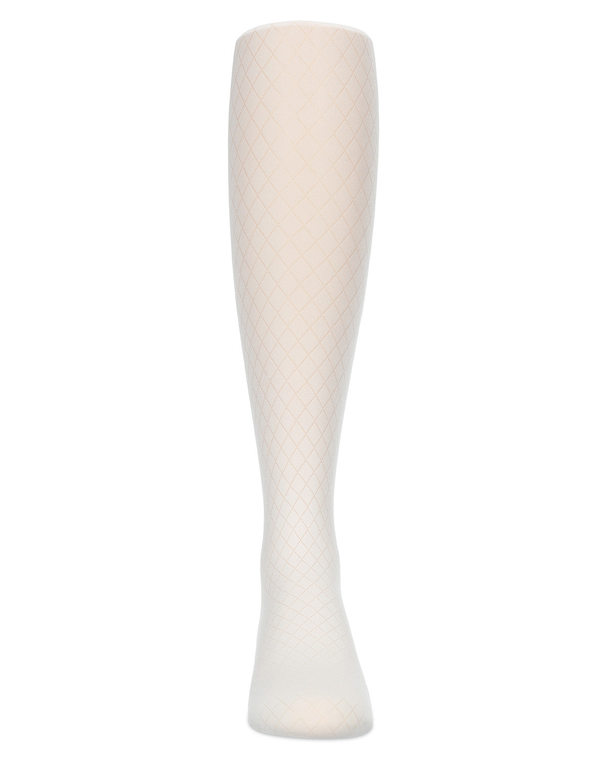 Girls' Diamond Semi Opaque Nylon Tights : Color: Winter White