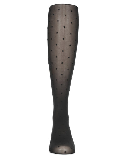 Girls' Dot Semi Opaque Nylon Tights : Color: Black