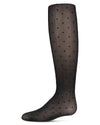 Girls' Dot Semi Opaque Nylon Tights : Color: Black