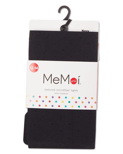 Girls' Dot Semi Opaque Nylon Tights : Color: Navy
