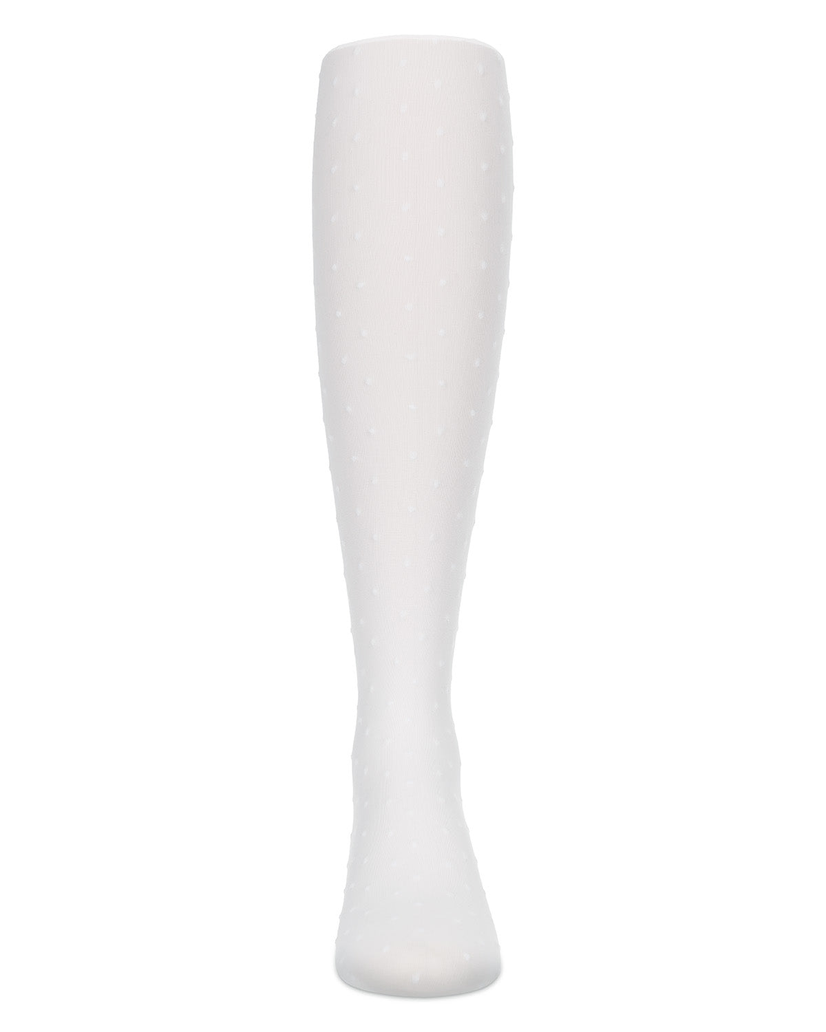 Girls' Dot Semi Opaque Nylon Tights : Color: White