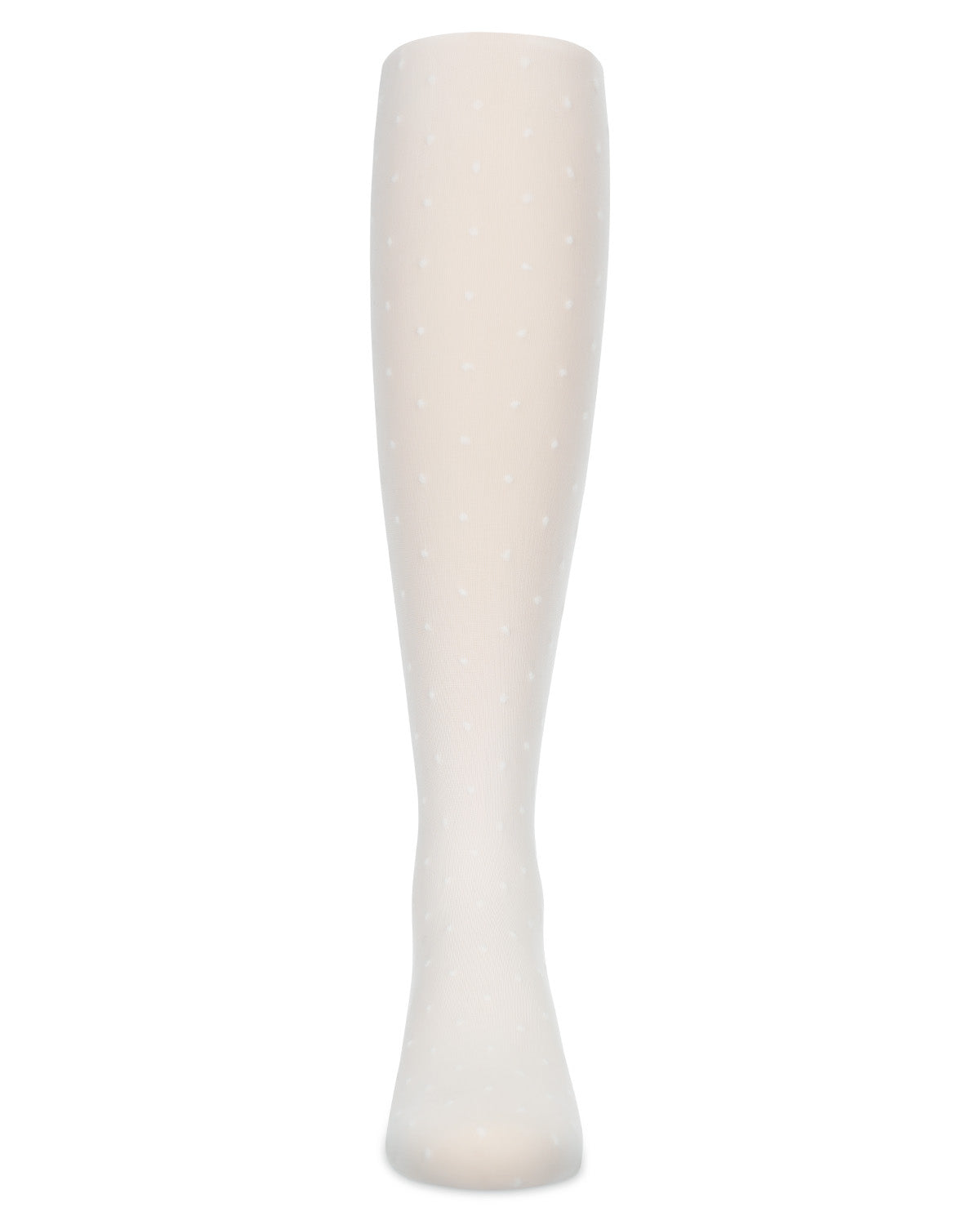Girls' Dot Semi Opaque Nylon Tights : Color: Winter White