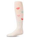 Girls' Multi Heart Graffiti Cotton Tights : Color: Winter White
