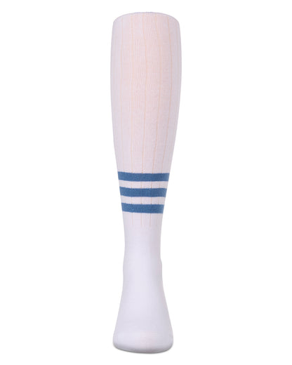 Bright Stripe Cotton Tights : Color: Blue
