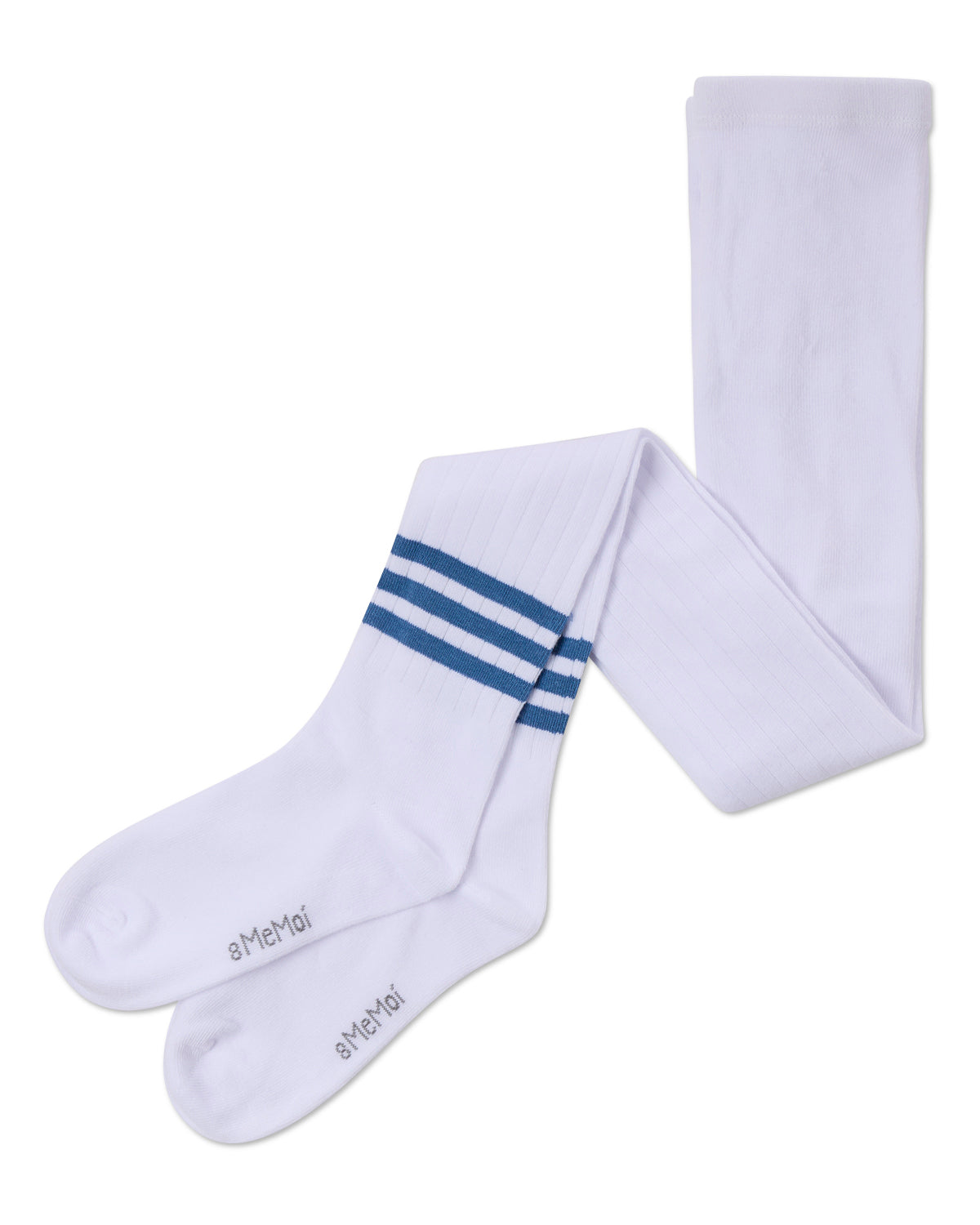 Bright Stripe Cotton Tights : Color: Blue