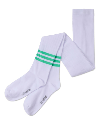 Bright Stripe Cotton Tights : Color: Blue