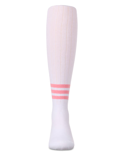 Bright Stripe Cotton Tights : Color: Blue