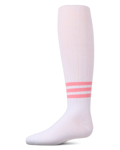 Bright Stripe Cotton Tights : Color: Pink