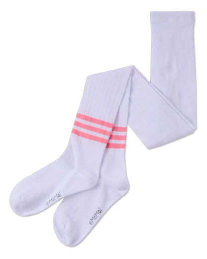 Bright Stripe Cotton Tights : Color: Blue