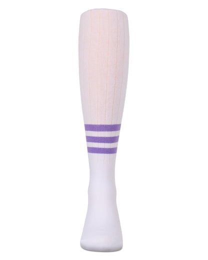 Bright Stripe Cotton Tights : Color: Blue