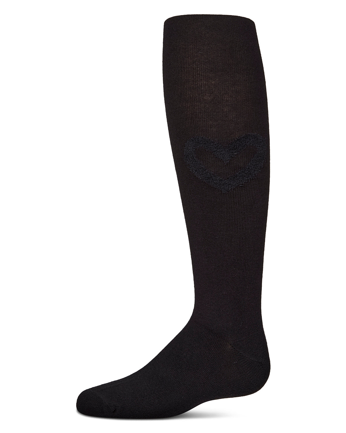 Terry Heart Cotton Tights : Color: Black