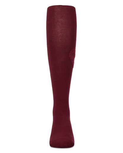 Terry Heart Cotton Tights : Color: Navy