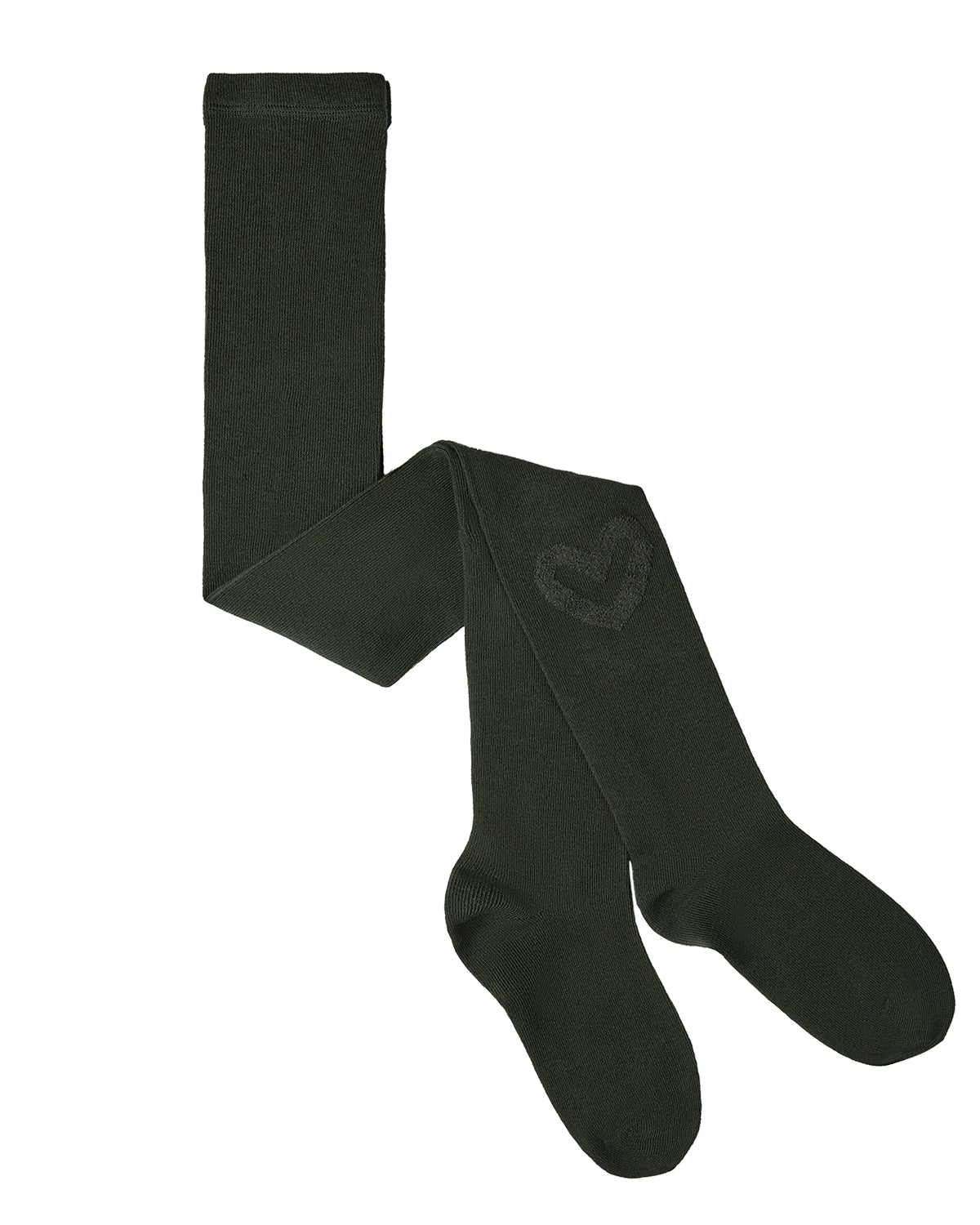 Terry Heart Cotton Tights : Color: Navy