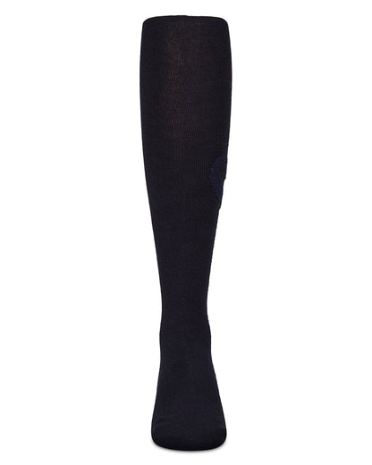 Terry Heart Cotton Tights : Color: Navy