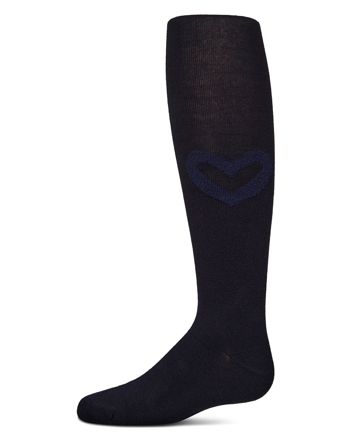 Terry Heart Cotton Tights : Color: Navy