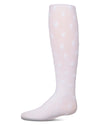Girls "Heart To Heart" Flocked Opaque Fashion Tights