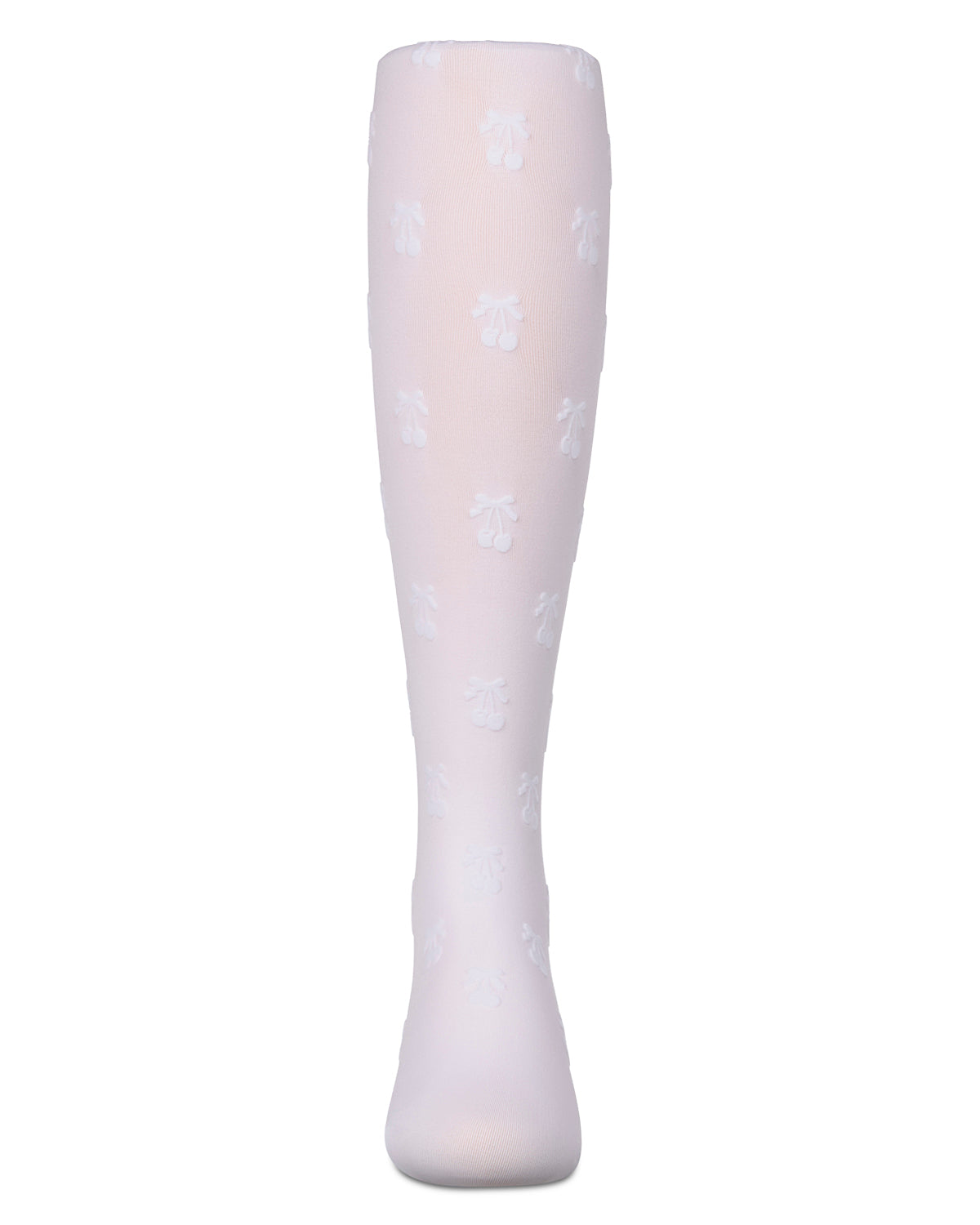 Cherry Flocked Opaque Tights : Color: Navy