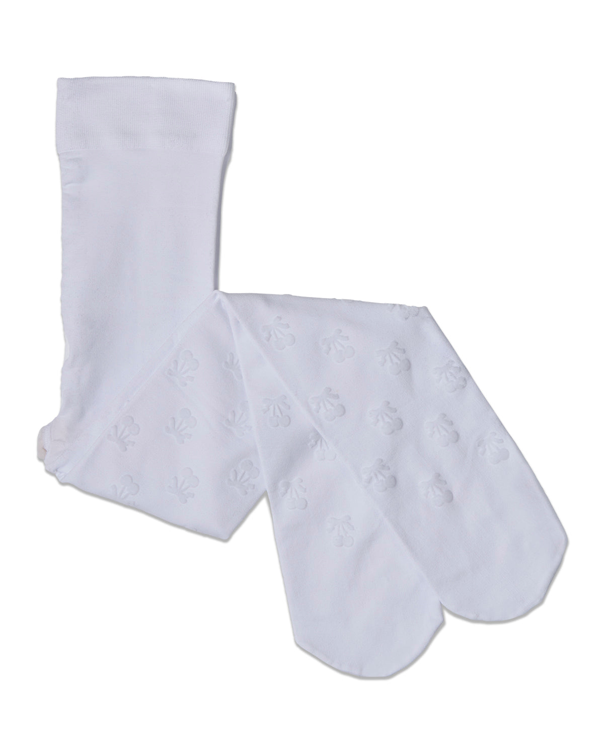 Cherry Flocked Opaque Tights : Color: Navy