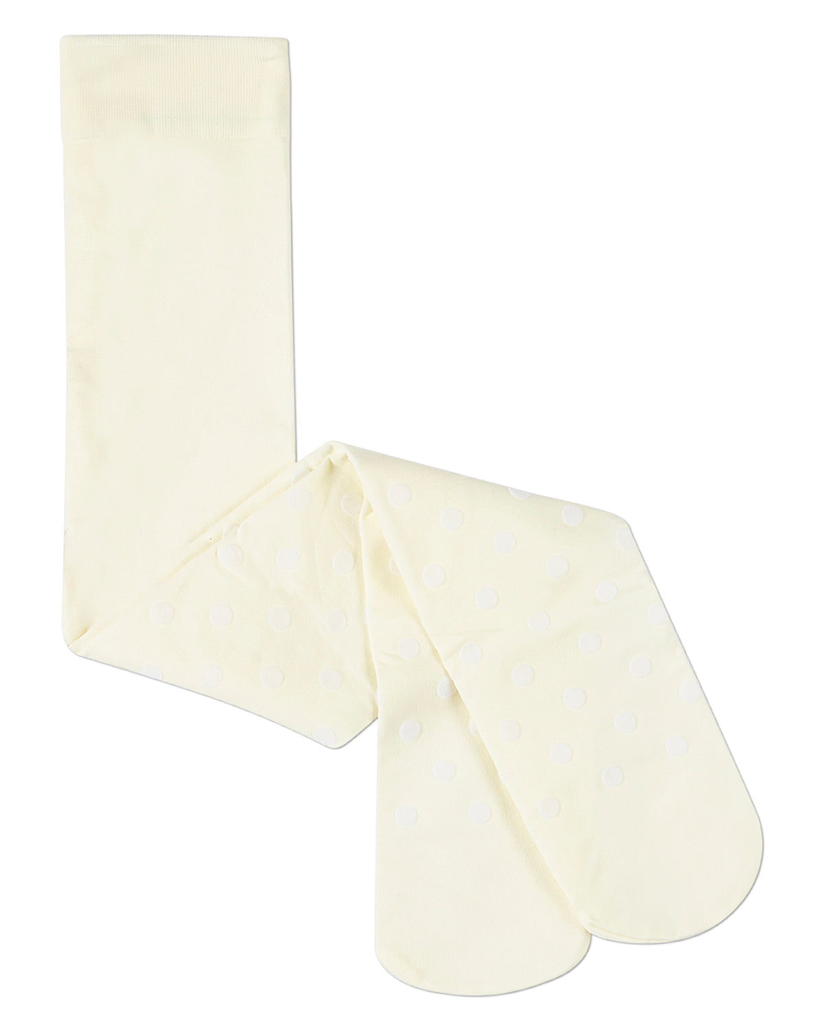 Polka Dot Bow Flocked Tights : Color: Black