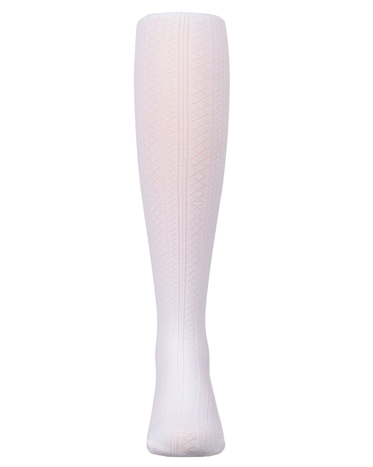 Girls Multi-Diamond Drop-Stitch Textured Cotton Rich Sweater Tights : Color: Black