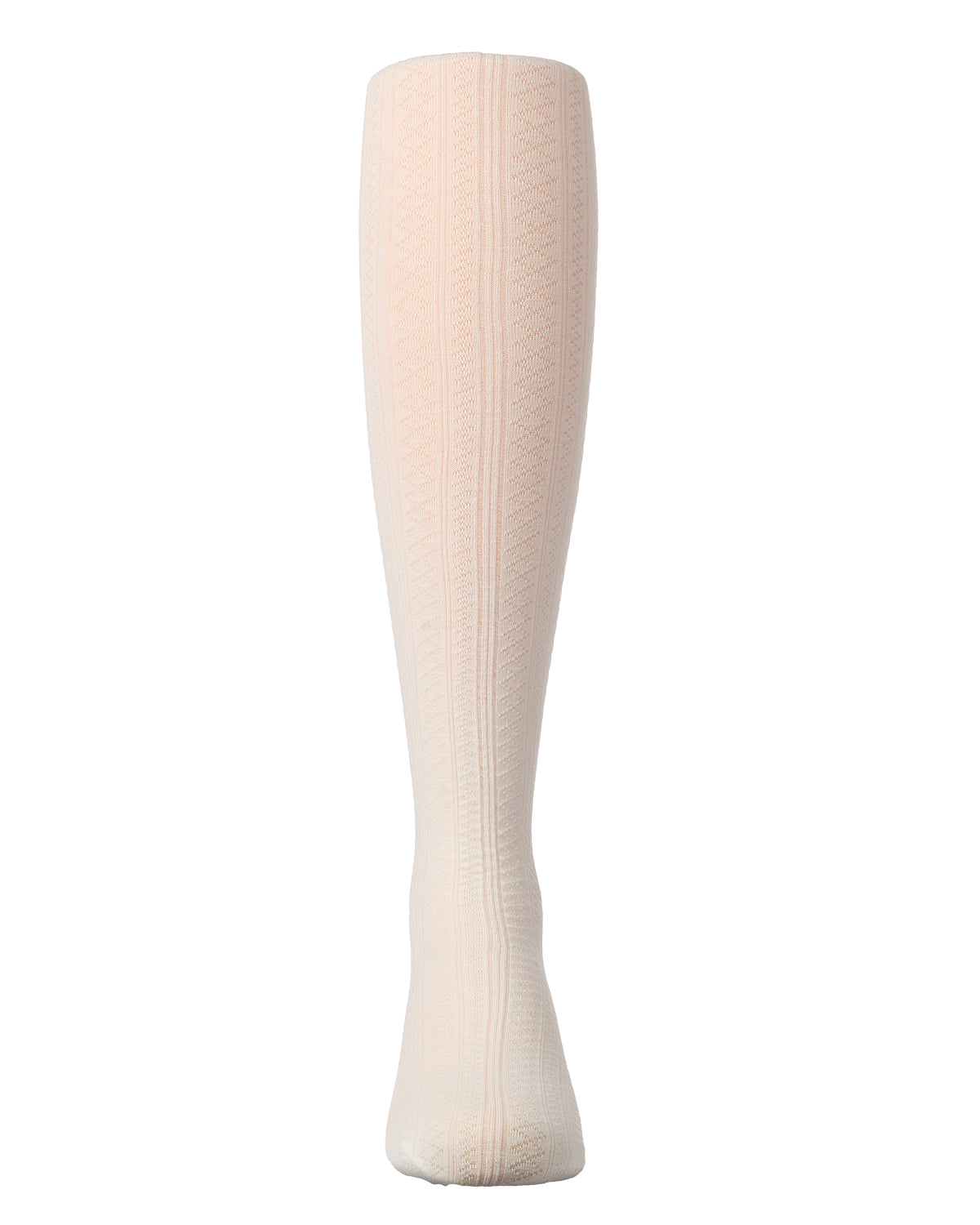 Girls Multi-Diamond Drop-Stitch Textured Cotton Rich Sweater Tights : Color: Black