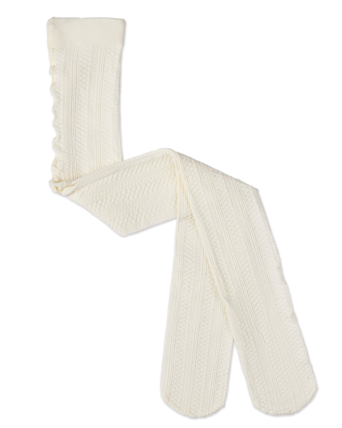 Girls Multi-Diamond Drop-Stitch Textured Cotton Rich Sweater Tights : Color: Black