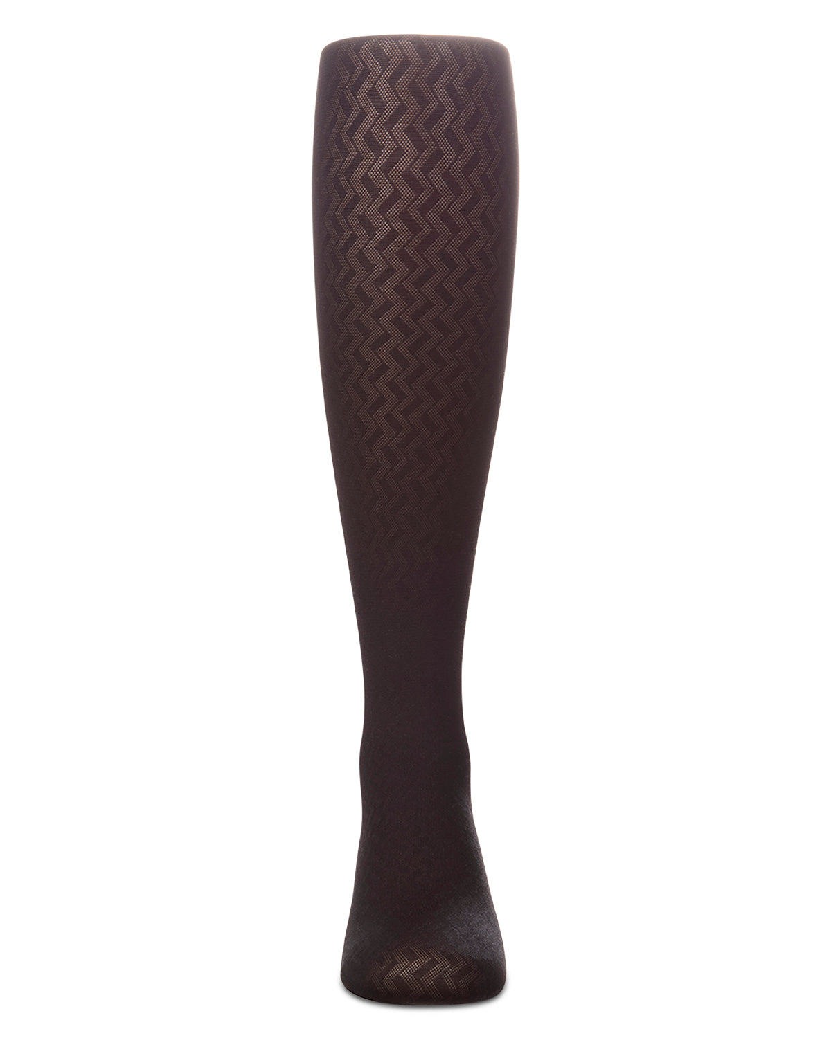 Girls Opaque Pointelle Zig Zag-Patterned  Fashion Tights