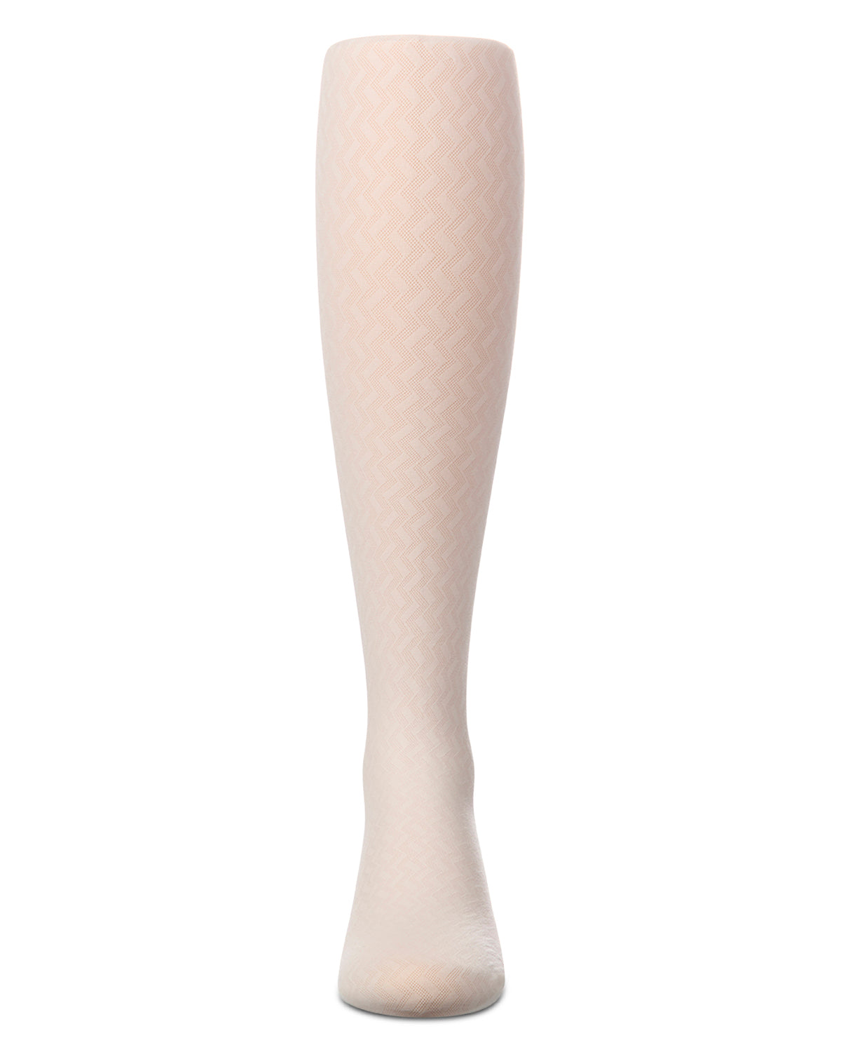 Girls Opaque Pointelle Zig Zag-Patterned  Fashion Tights