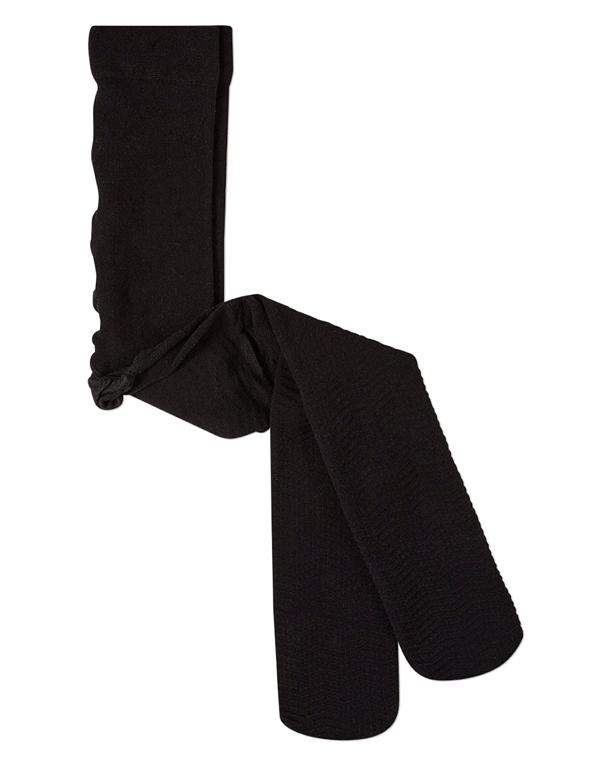 Girls Opaque Open-Work Wavy-Patterned Fashion Tights