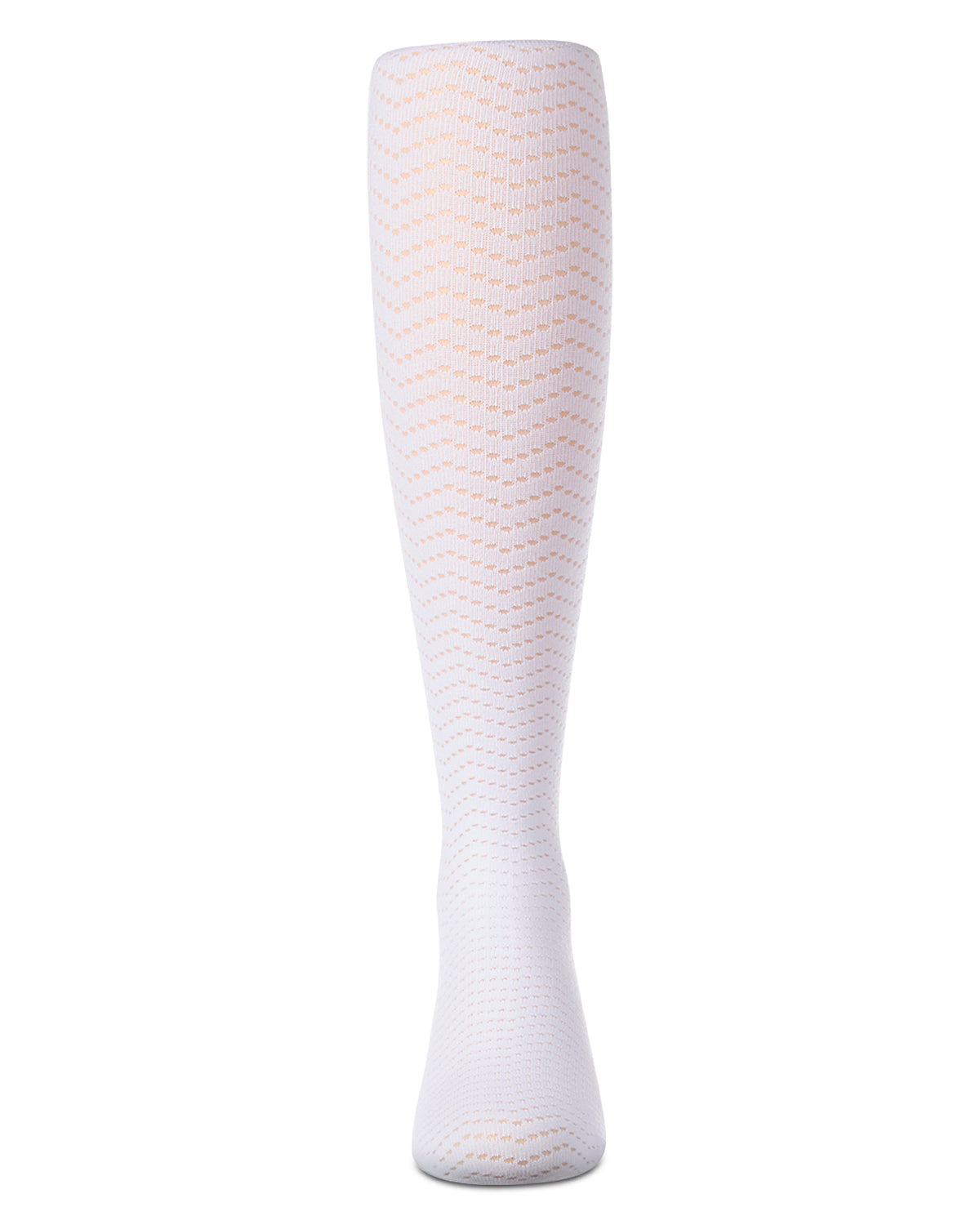 Girls Opaque Open-Work Wavy-Patterned Fashion Tights