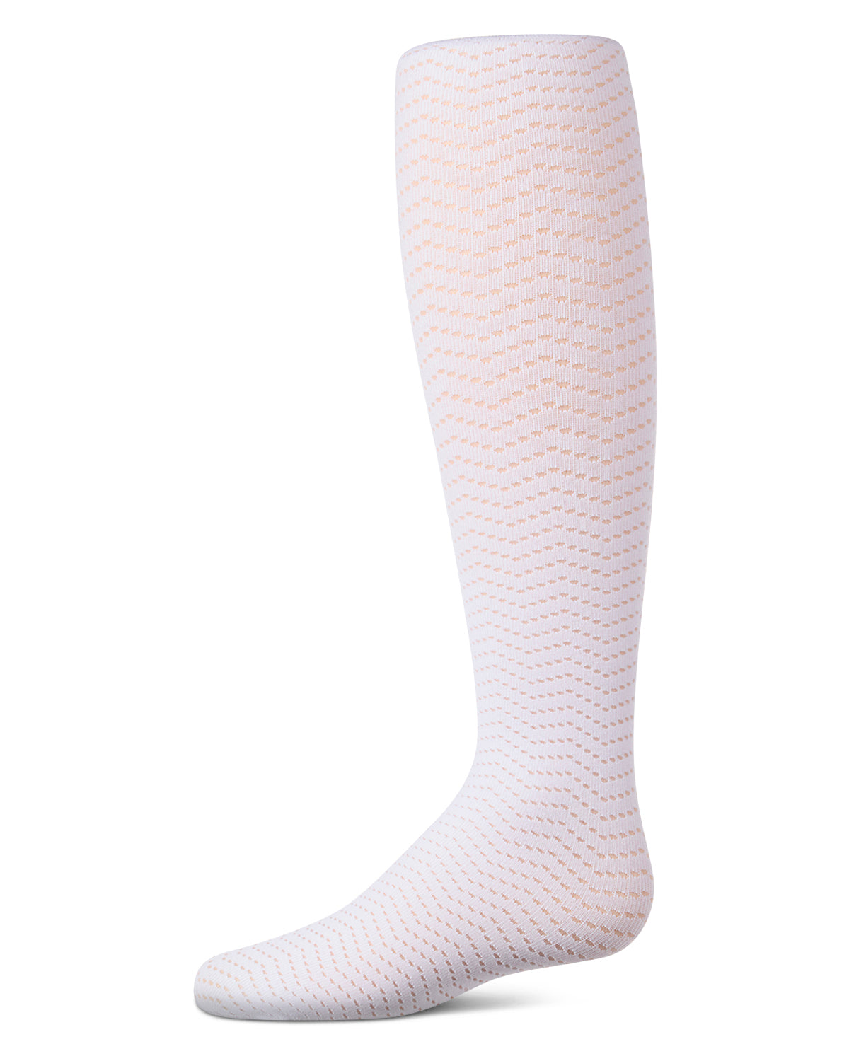 Girls Opaque Open-Work Wavy-Patterned Fashion Tights